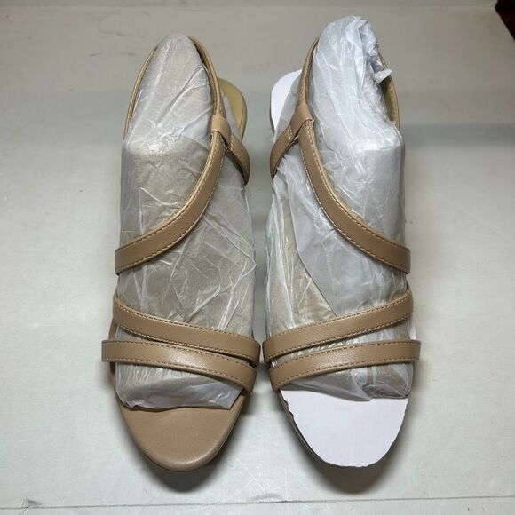 Naturalizer Womens 7 M Creme Brulee Nude Brenta Strappy High Heel Sandals NIBFN0 - Picture 2 of 4